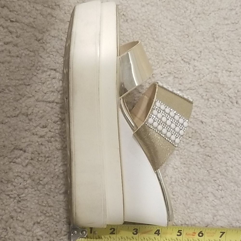 Gold Platform Sandals - Picture 3 of 5